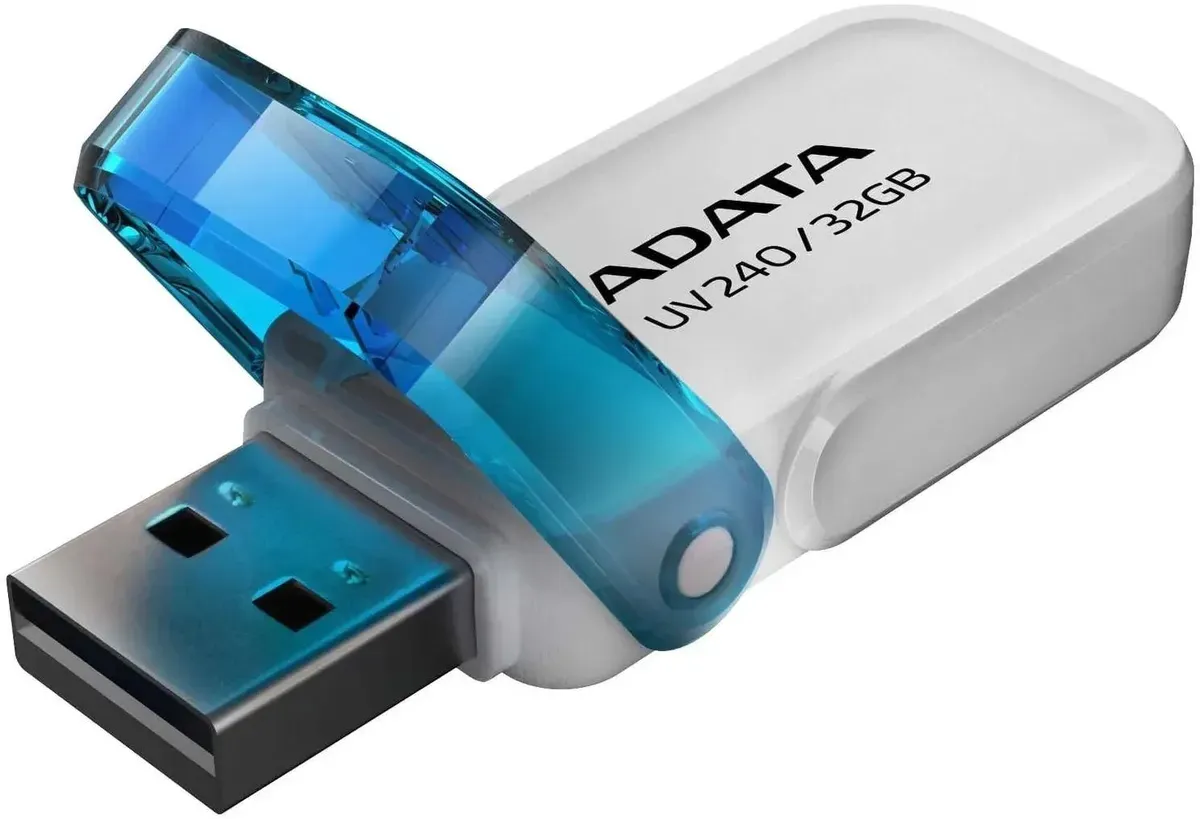Флеш Диск 32GB ADATA UV240, USB 2.0, Белый