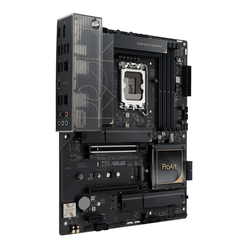 Материнская плата Asus PROART B760-CREATOR D4 Soc-1700 Intel B760 4xDDR4 ATX AC`97 8ch(7.1) 1 x 2.5Gigabit + Gigabit Ethernet RAID+HDMI+DP