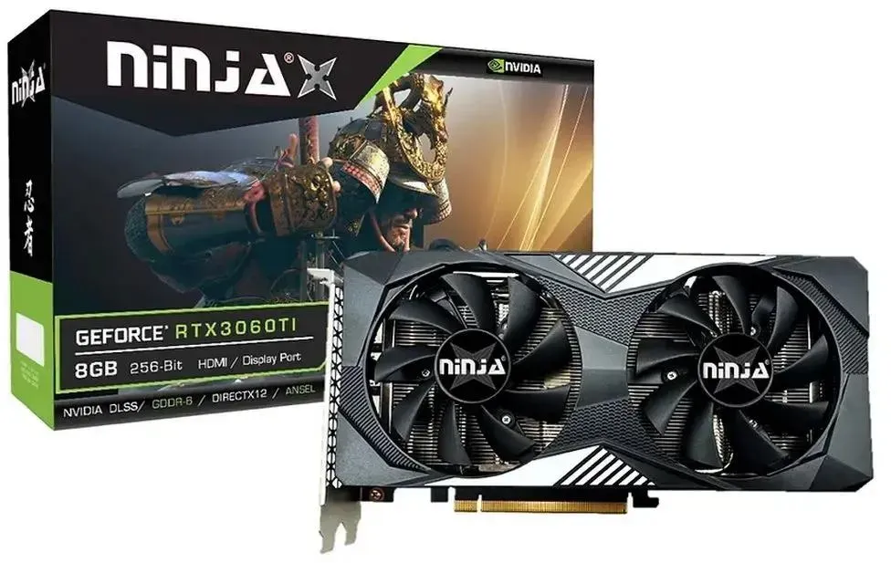 Видеокарта Ninja (Sinotex) RTX3060Ti 8GB GDDR6 256bit 3xDP HDMI 2FAN RTL