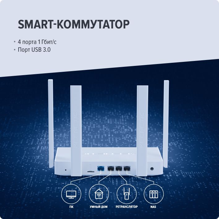 Wi-Fi роутер Keenetic Hero 4G+ (KN-2311)