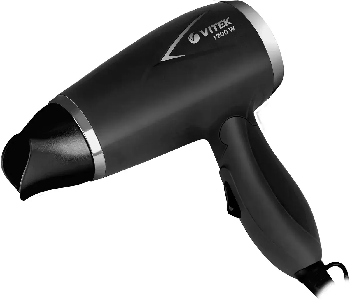 Фен Vitek VT-1312, 1200Вт, черный/серебристый
