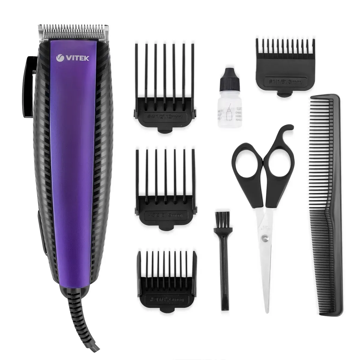 Машинка для стрижки Vitek VT-1357 черный/фиолетовый
