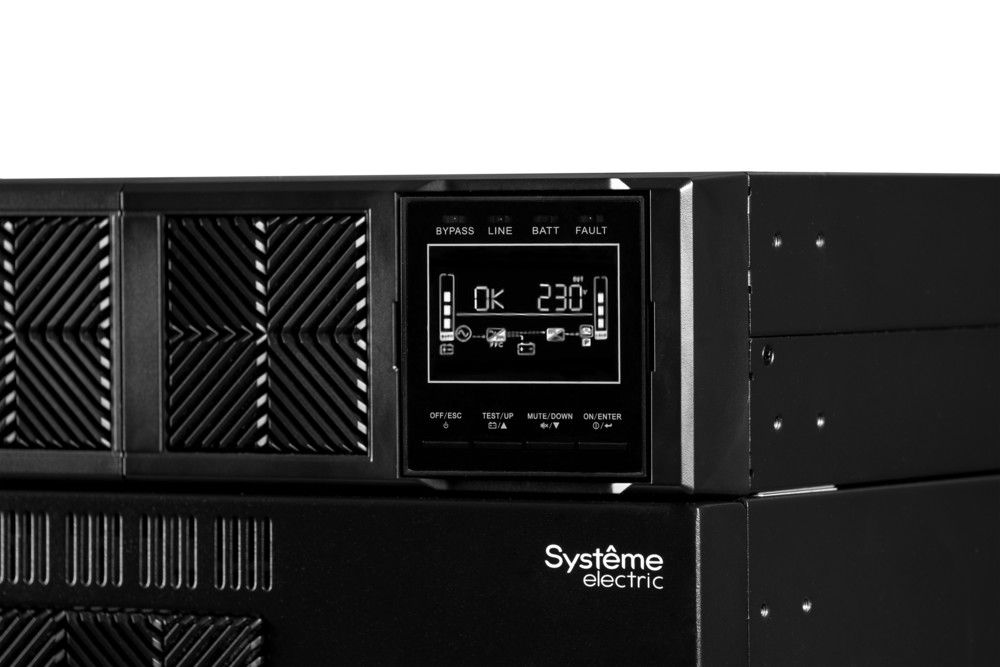 ИБП Systeme Electric Smart-Save Online SRT 5000 ВА, конвертируемый форм-фактор 5U, 230 В, 1:1, клеммный вход/выход, SmartSlot, LCD, USB HID, SNMP карта, параллельное резервирование, версия с возможностью увеличения времени автономии, 2 кор.