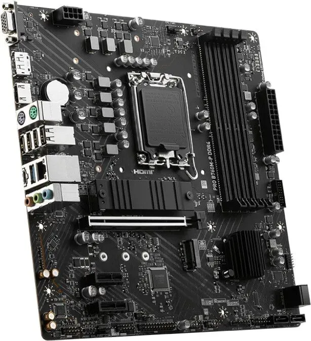 Материнская плата MSI PRO B760-P DDR4 II Soc-1700 Intel B760 4xDDR4 ATX AC`97 8ch(7.1) 2.5Gg+HDMI+DP