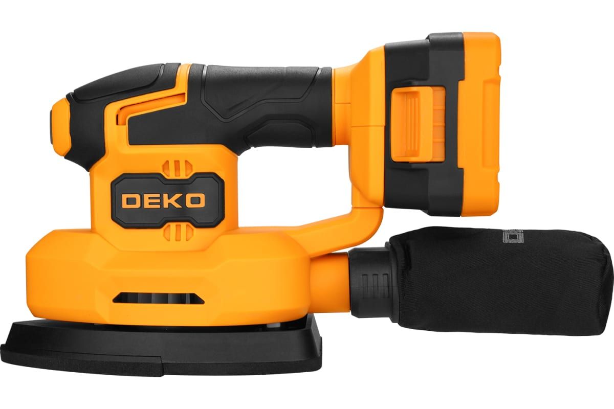 Аккумуляторная плоскошлифовальная шлифмашина Deko DKCG20, 20В, 1*2.0Ач 063-4023