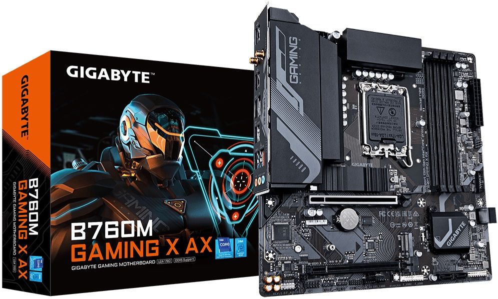 Материнская плата Gigabyte B760 GAMING X AX Soc-1700 Intel B760 4xDDR5 ATX AC`97 8ch(7.1) 2.5Gg RAID