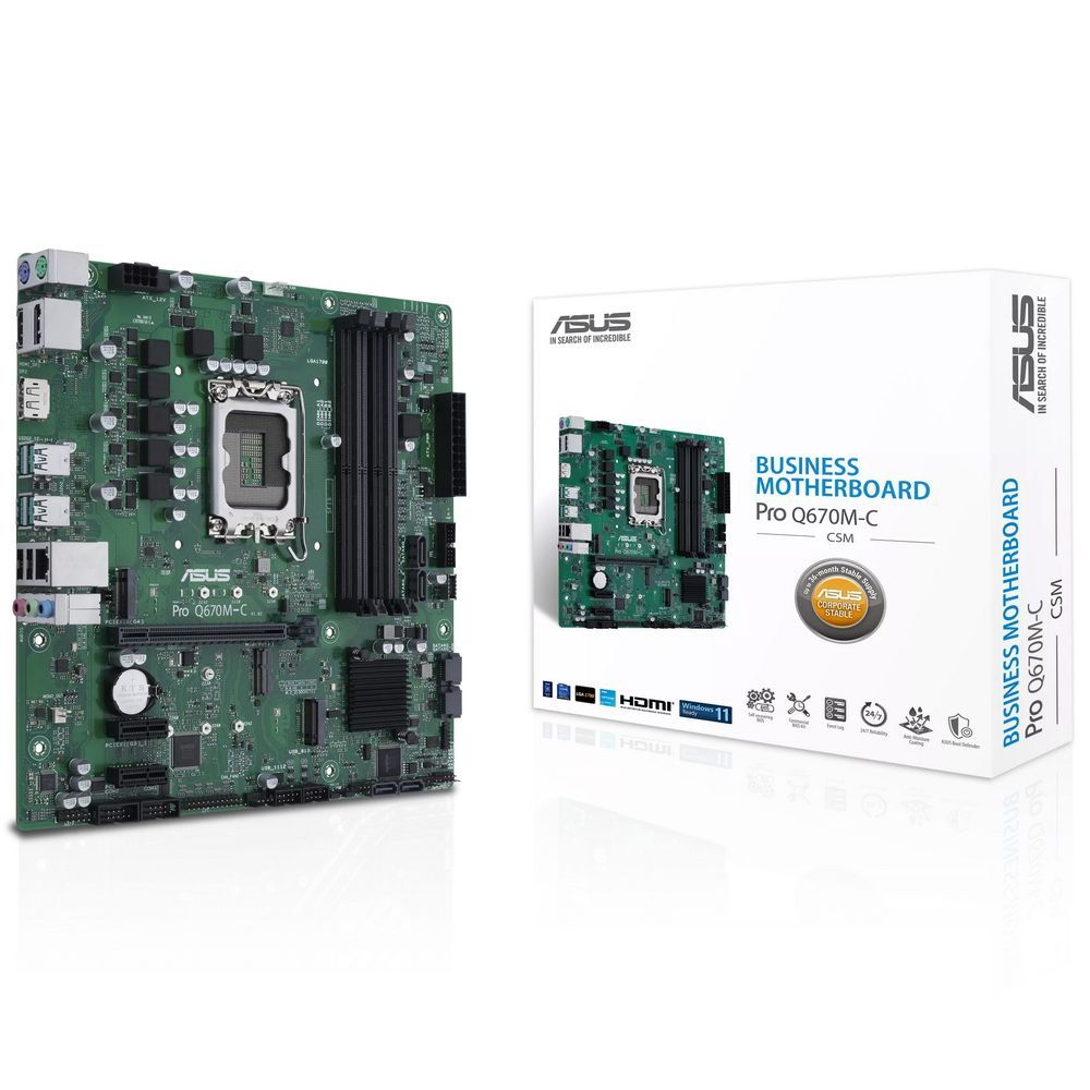 Материнская плата Asus PRO Q670M /LGA1700,Q670,TPM,MB/DDR5/DIMMх4