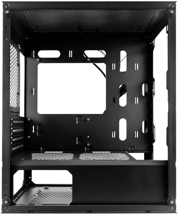 Корпус 1STPLAYER FIREBASE X3-M Black / mATX, TG / 4x120mm LED fans inc. / X3-M-BK-4F1