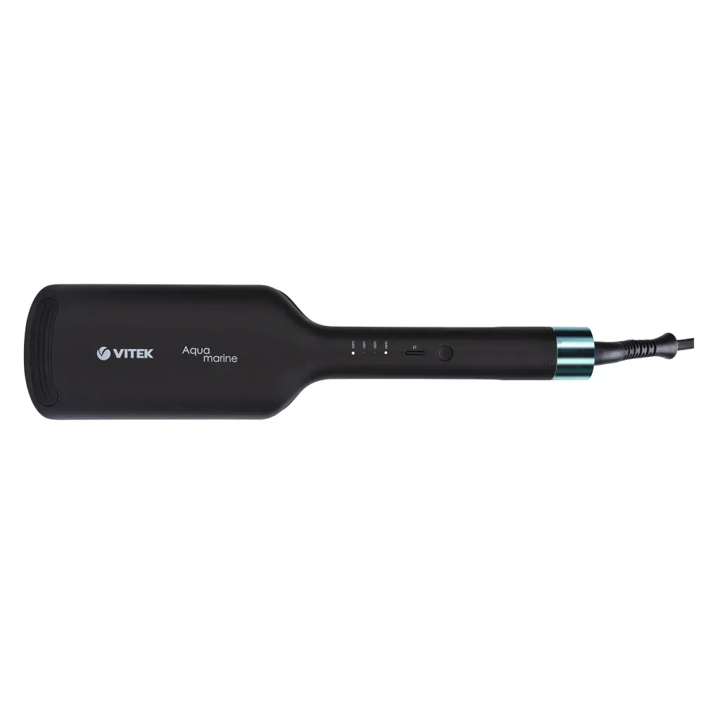 Щипцы Vitek Aquamarine VT-2380 100Вт черный/бирюзовый макс.темп.:200С покрытие:керамическое