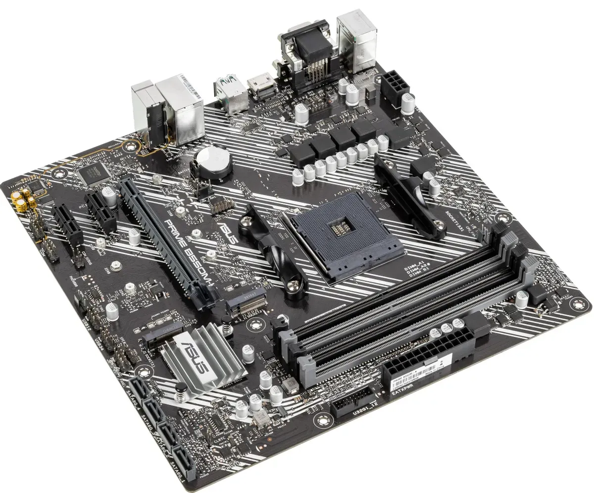 Материнская плата Asus PRIME B550M-K Soc-AM4 AMD B550 4xDDR4 mATX AC`97 8ch(7.1) GbLAN RAID+VGA+DVI