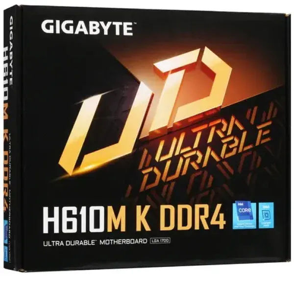Материнская плата Gigabyte H610M K DDR4 (V2.0) Soc-1700 Intel H610 2xDDR4 mATX AC`97 8ch(7.1) GbLAN+HDMIМа