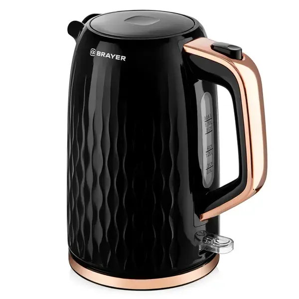 Электрический чайник Brayer BR1061 2 л, 3000 Вт, пластик, черный