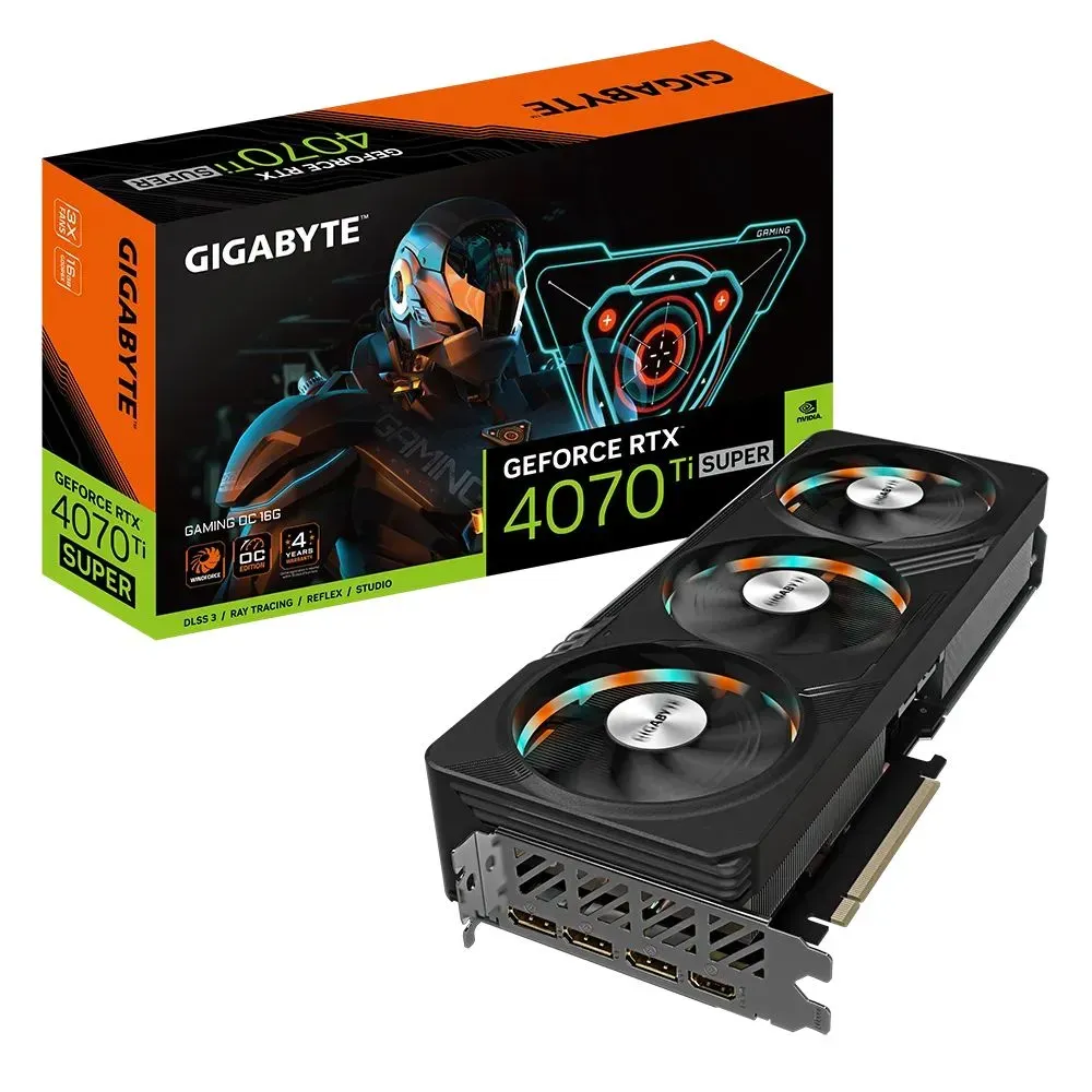Видеокарта Gigabyte GeForce RTX 4070 Ti Super 16384Mb, Gaming OC 16 Gb (GV-N407TSGAMING OC-16GD) 1xHDMI, 3xDP, Ret