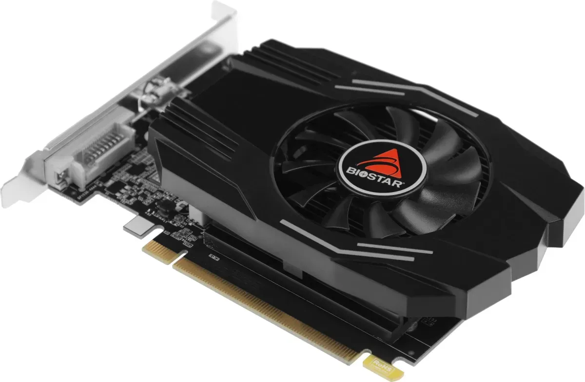 Видеокарта Biostar PCI-E 4.0 GT1030-4GB DDR4 NVIDIA GeForce GT 1030 4Gb 64bit DDR4 1152/2000 DVIx1 HDMIx1 HDCP Ret