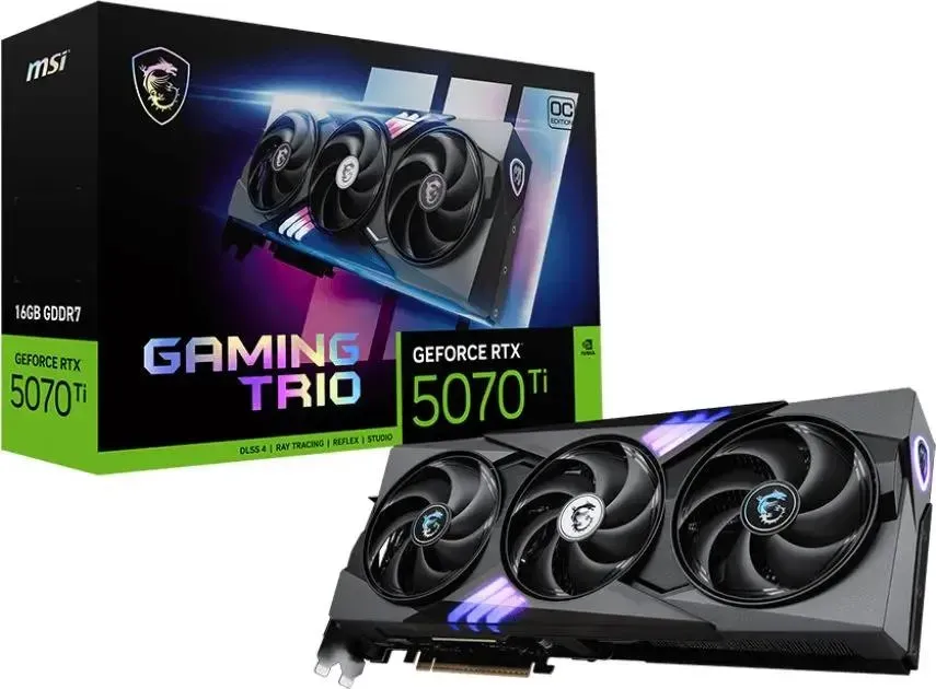Видеокарта PCIE16 RTX5070TI 16GB RTX 5070 Ti 16G GAMING TRIO OC PLUS MSI