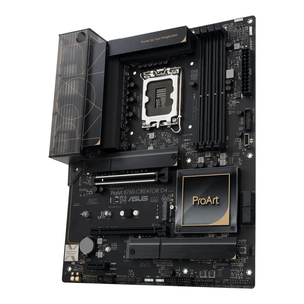 Материнская плата Asus PROART B760-CREATOR D4 Soc-1700 Intel B760 4xDDR4 ATX AC`97 8ch(7.1) 1 x 2.5Gigabit + Gigabit Ethernet RAID+HDMI+DP