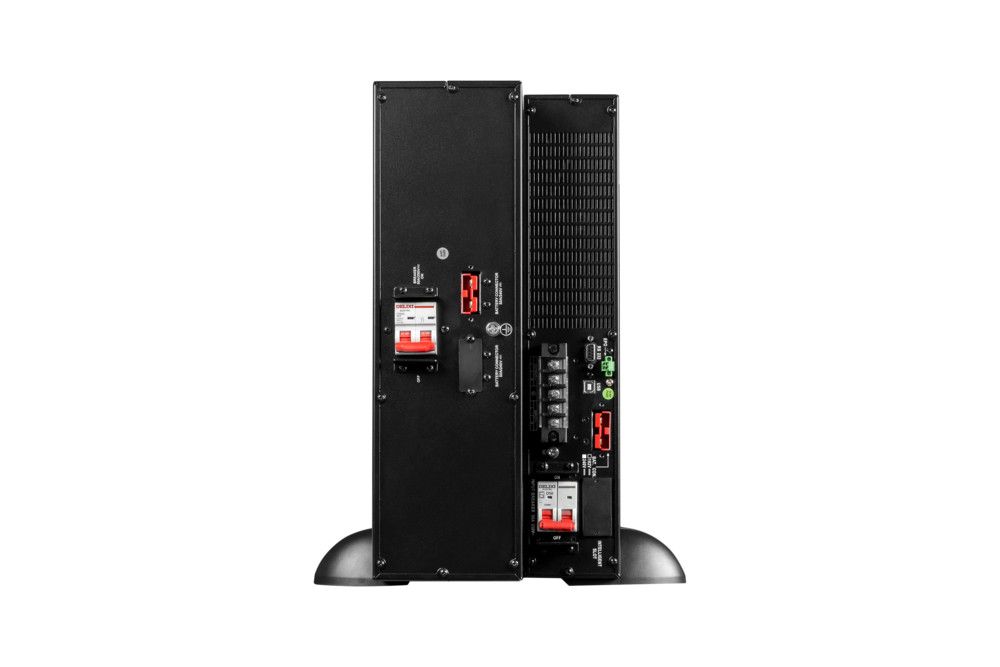ИБП Systeme Electric Smart-Save Online SRV 6000 ВА, конвертируемый форм-фактор 5U, 230 В, 1:1, клеммный вход/выход, SmartSlot, LCD, USB, версия с возможностью увеличения времени автономии, 2 кор.