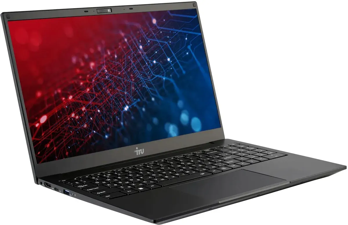 15.6"	Ноутбук IRU Калибр 15TLI Core i5 1135G7 8Gb SSD256Gb Intel Iris Xe,FHD, Free DOS black