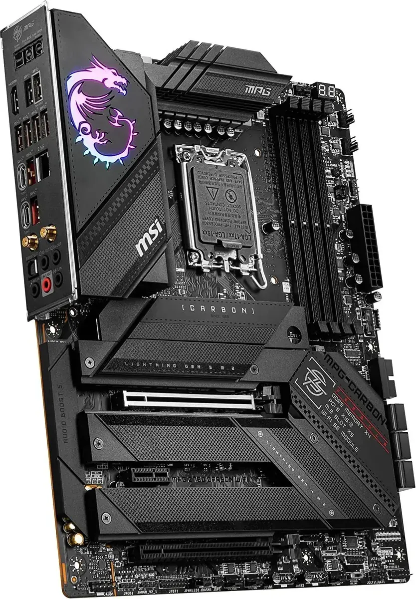 Материнская плата MSI MPG Z790 CARBON WIFI Soc-1700 Intel Z790 4xDDR5 ATX AC`97 8ch(7.1) 2.5Gg RAID