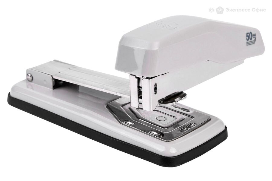 Степлер Deli E0414S/WHITE 24/6 26/6 (25листов) белый 50скоб коробка