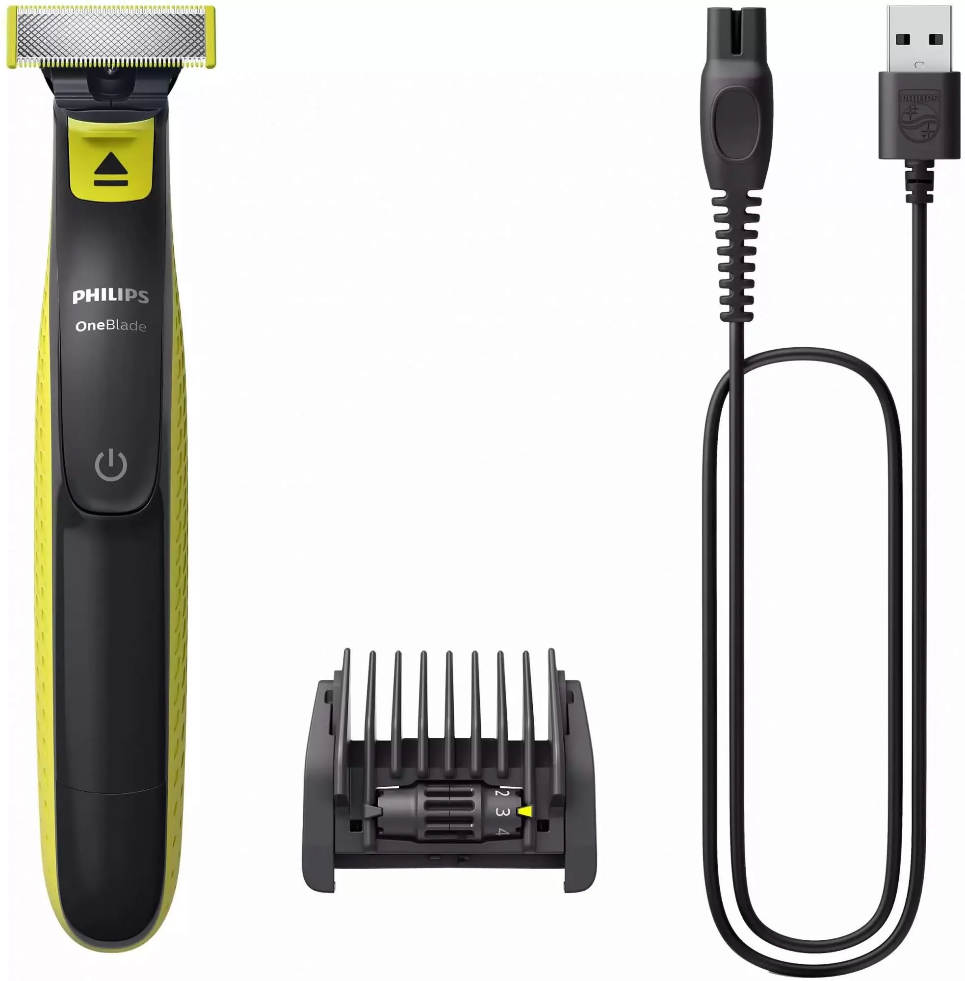 Триммер Philips OneBlade QP2724/20, салатовый/угольно-серый