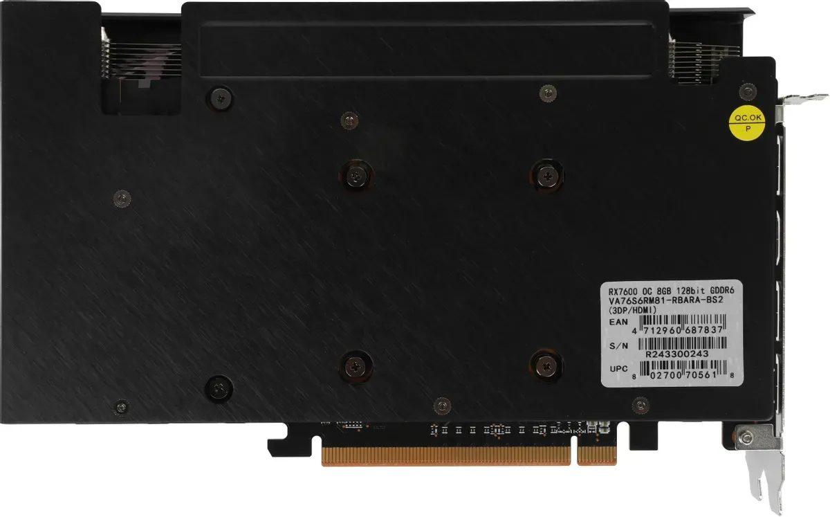 Видеокарта Biostar AMD Radeon RX 7600 VA76S6RM81 RX7600 OC 8ГБ GDDR6, OC, Ret