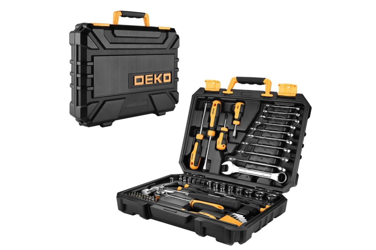 Универсальный набор инструмента для дома и авто в чемодане DEKO DKMT74 065-0735