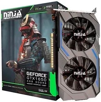 Видеокарта Ninja (Sinotex) Ninja GTX1650 NK165DF46F PCIE (896SP) 4G 128BIT GDDR6 (DVI/HDMI/DP)