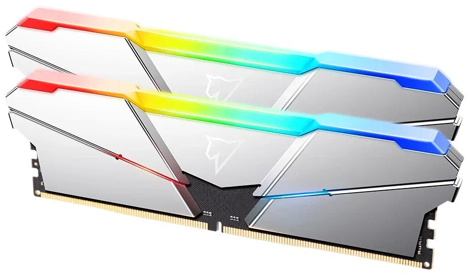 Оперативная память Netac Shadow RGB C40 Silver 32GB (16GB x 2) DDR5-4800