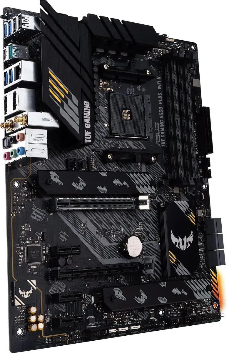 Материнская плата ASUS TUF GAMING B550-PLUS WIFI II, Socket AM4, B550, 4*DDR4, HDMI+DP, CrossFireX