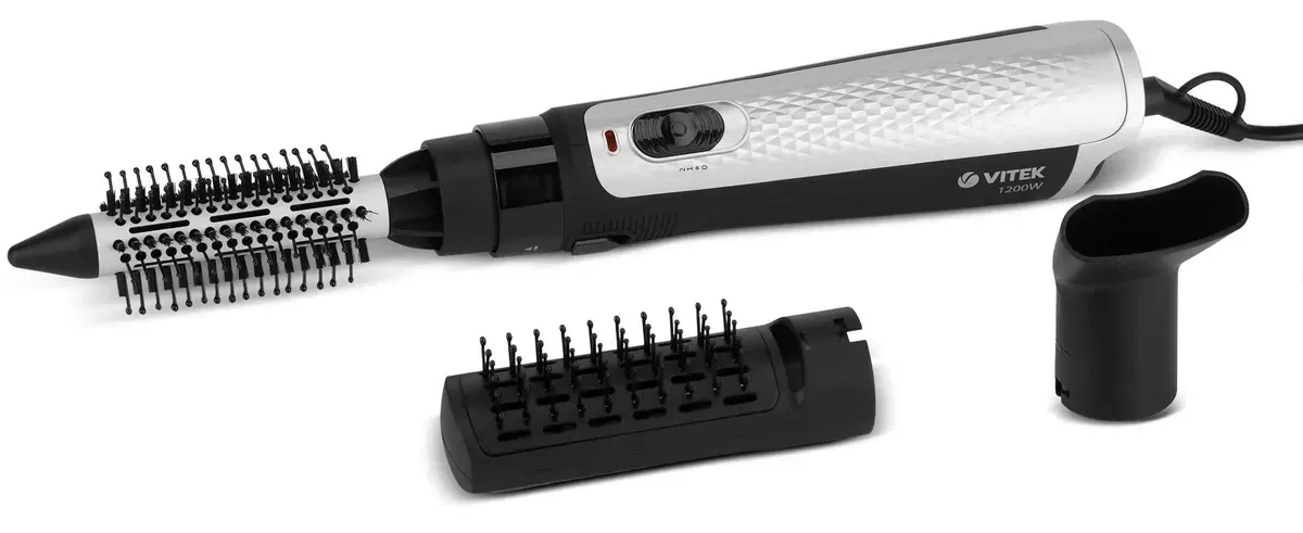 Фен-щетка VITEK VT-8244, 1200 Вт черный/белый
