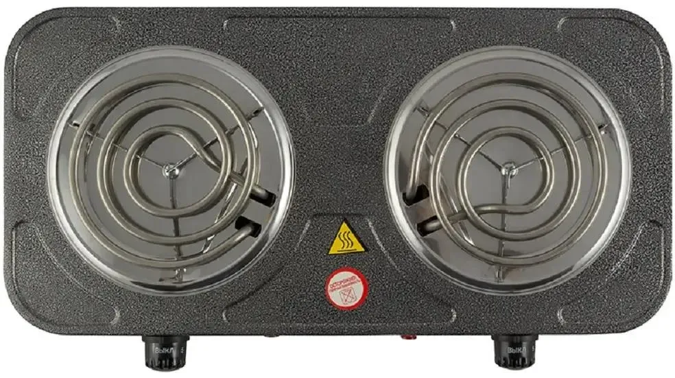 Плитка электрическая, настольная HOMESTAR HS-1105, 2 комфорки серый