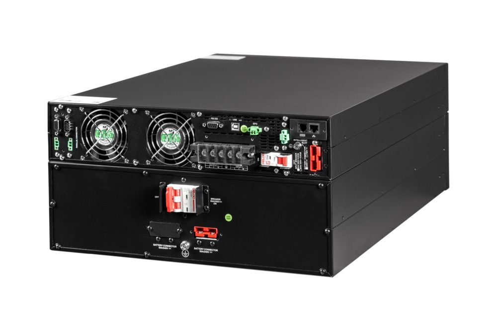 ИБП Systeme Electric Smart-Save Online SRT 5000 ВА, конвертируемый форм-фактор 5U, 230 В, 1:1, клеммный вход/выход, SmartSlot, LCD, USB HID, SNMP карта, параллельное резервирование, версия с возможностью увеличения времени автономии, 2 кор.