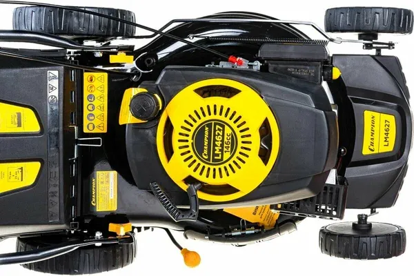Бензиновая газонокосилка CHAMPION LM4627, 3.5 л.с., 46 см, желтый/черный