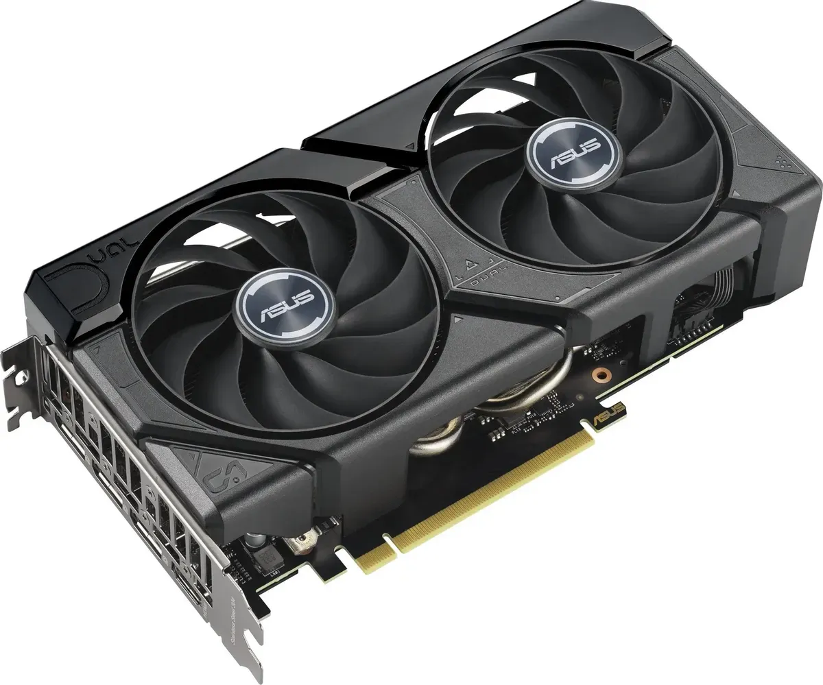 Видеокарта Asus PCI-E 4.0 DUAL-RTX4070S-O12G-EVO NVIDIA GeForce RTX 4070 Super 12Gb 192bit GDDR6X 2520/21000 HDMIx1 DPx3 HDCP Ret