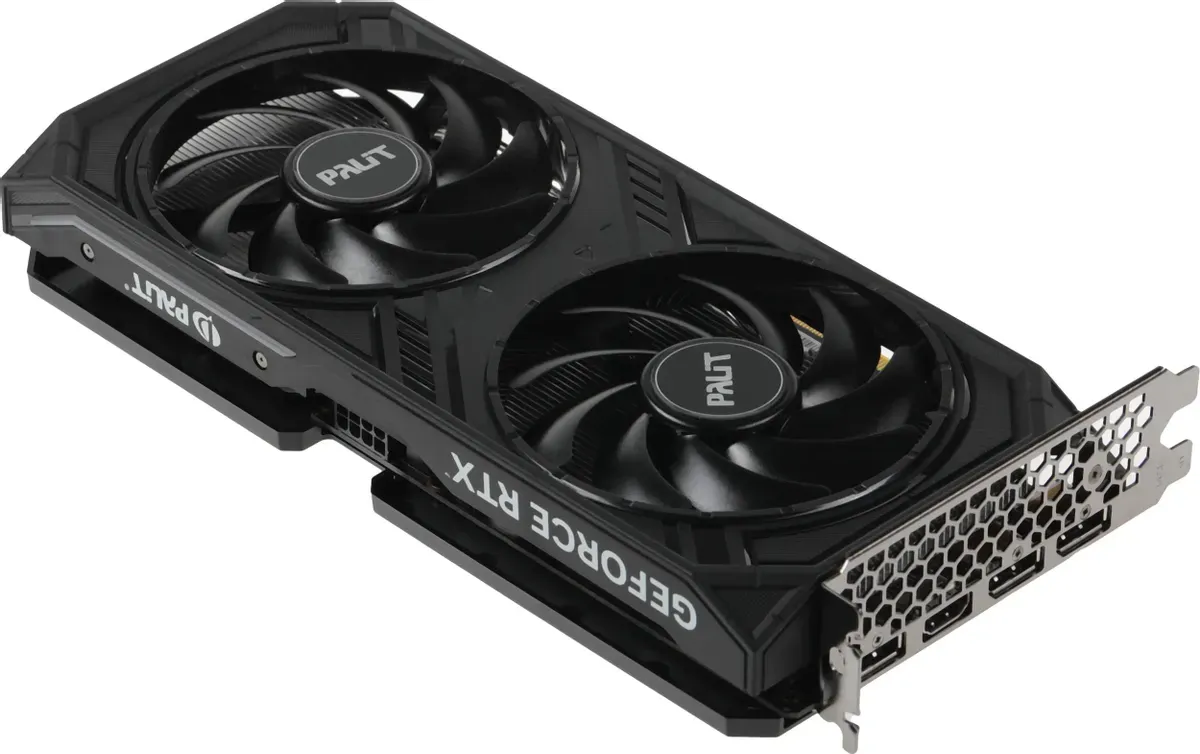 Видеокарта Palit GeForce RTX 4060 8192Mb, Dual OC 8G (NE64060T19P1-1070D) 1xHDMI, 3xDP, Ret